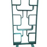Mid-century room divider by Ludvik Volak in a deep turquoise colour, fully refurbished, Czech 1960s
