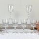 6 white wine glasses Cristal D'Arques model Versailles
