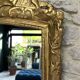 Antique mirror 89/60.5cm 19th century Regency style gilded with gold leaf, mercury glass.