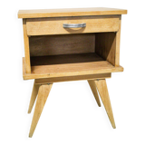 Vintage bedside table with compass legs