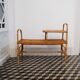 Banc en rotin vintage