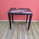 Japanese table in engraved lacquered wood