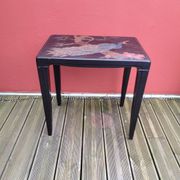 Japanese table in engraved lacquered wood
