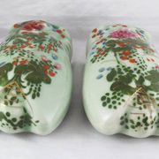 Paire de vases muraux céladon asiatiques, fin 19è siècle