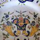Large earthenware dish Malicorne 18th century