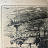 2 engravings of Parisian monuments signed Leopold Robin