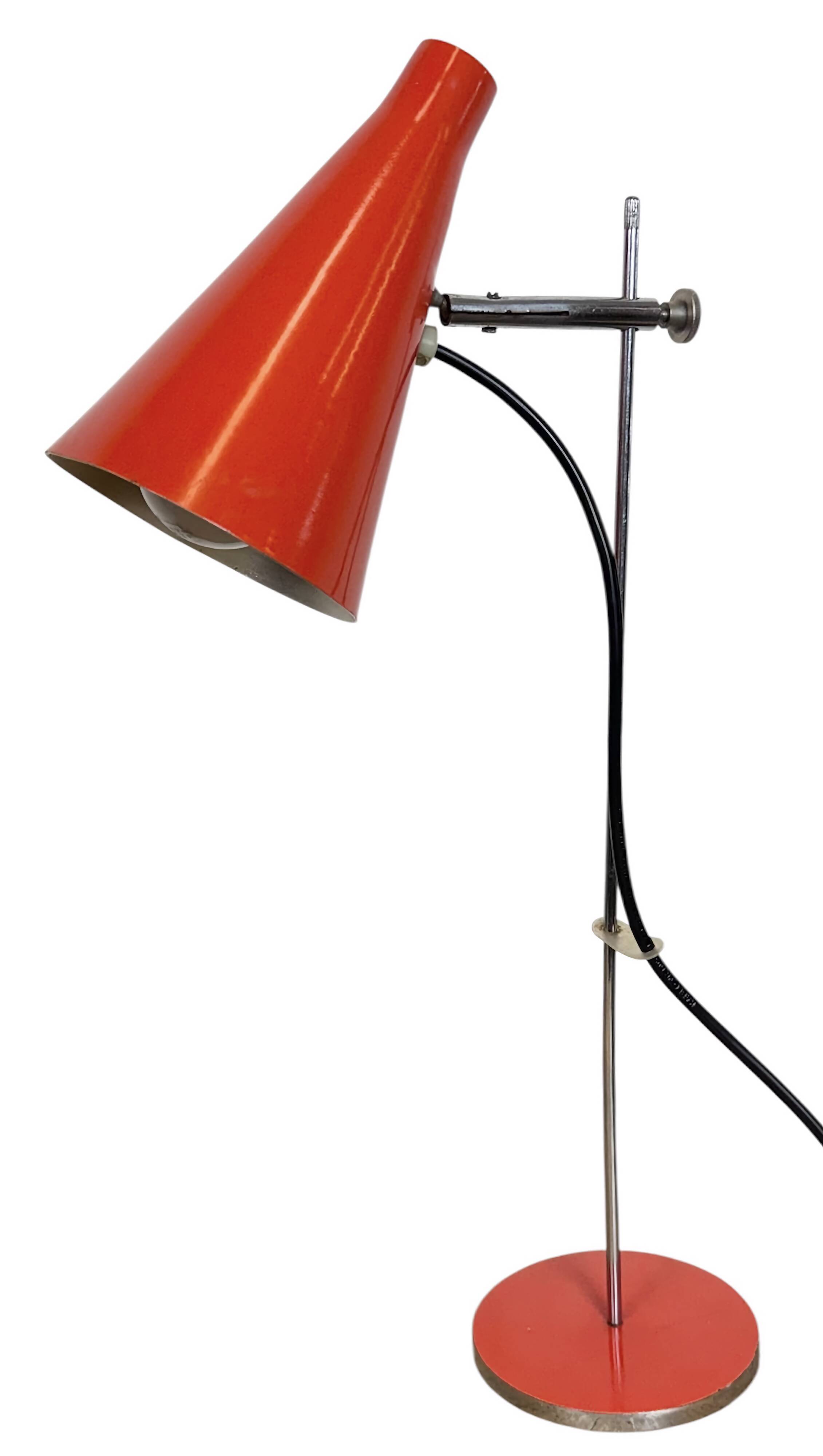 Vintage Red Table Lamp , 1970s