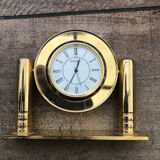 Pendule/ horloge de table / bureau seiko laiton quartz