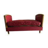 Vintage red padded bench