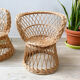 Pair of vintage rattan children's armchairs