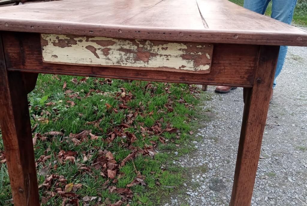 Oak and chestnut farm table