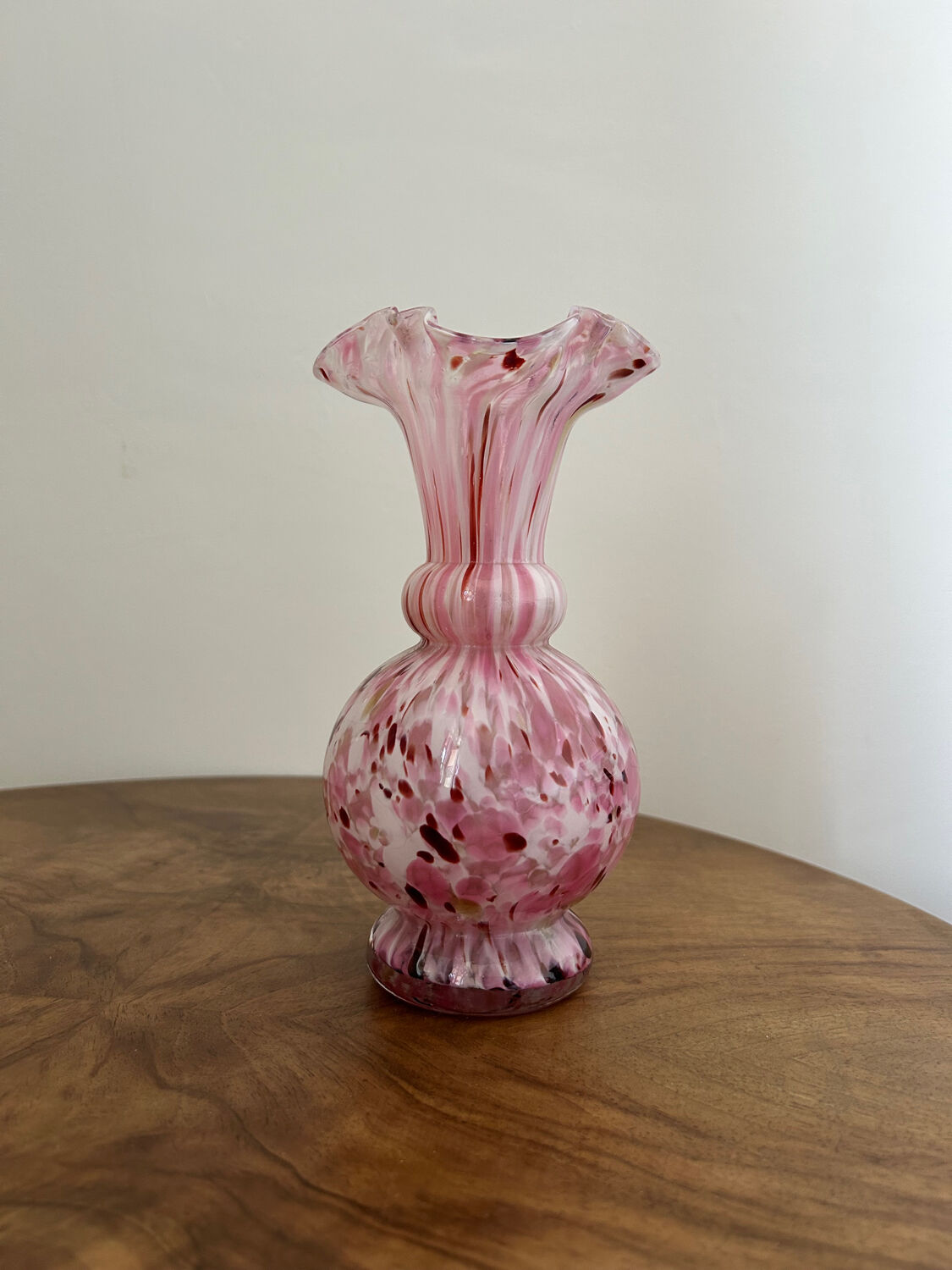Speckled pink vase Legras