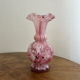 Speckled pink vase Legras