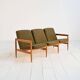 Scandinavian three-seat oak sofa, 1950s/60s