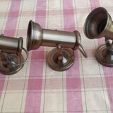 3 brass spotlights