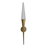 Appliques en laiton et verre opalin Mid Century Modern par Limburg 1960s