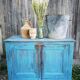 Buffet campagne patiné bleu
