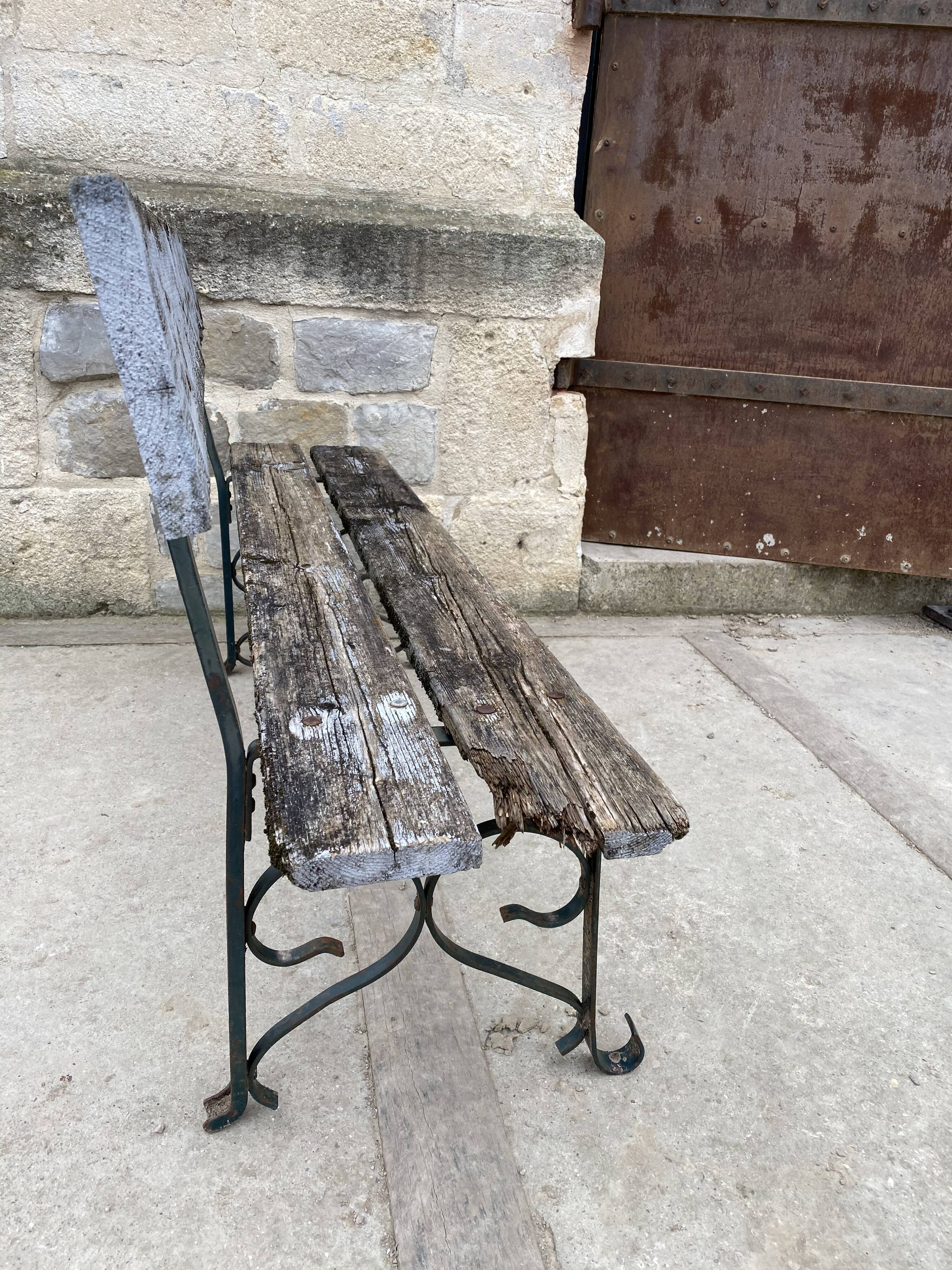 Wooden garden bench 1970
