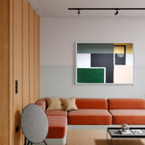 Large abstract acrylic painting for living room 116x97cm