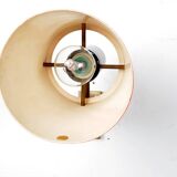 Old and rare Stilnovo wall light, red and black lacquered metal and brass With period label