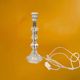 Vintage lamp base in faceted lucite/plexiglass and chrome metal - Hollywood Regency style 1970s
