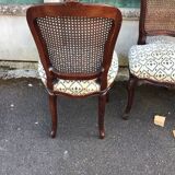 4 Louis XV style chairs with caned backs