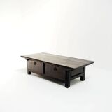 18th century coffee table made from a banker or merchant’s table