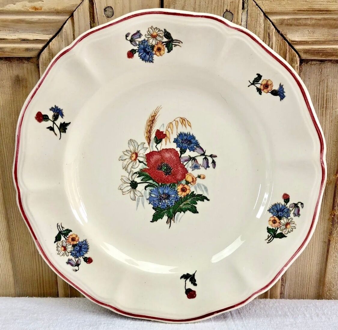 6 old dessert plates or dessert model Agreste Sarreguemines