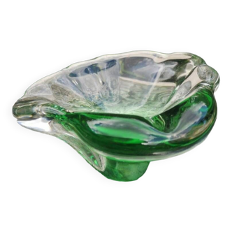 Sklo green gradient glass pocket or ashtray