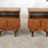 Art Deco bedsides walnut 1930 / 1940