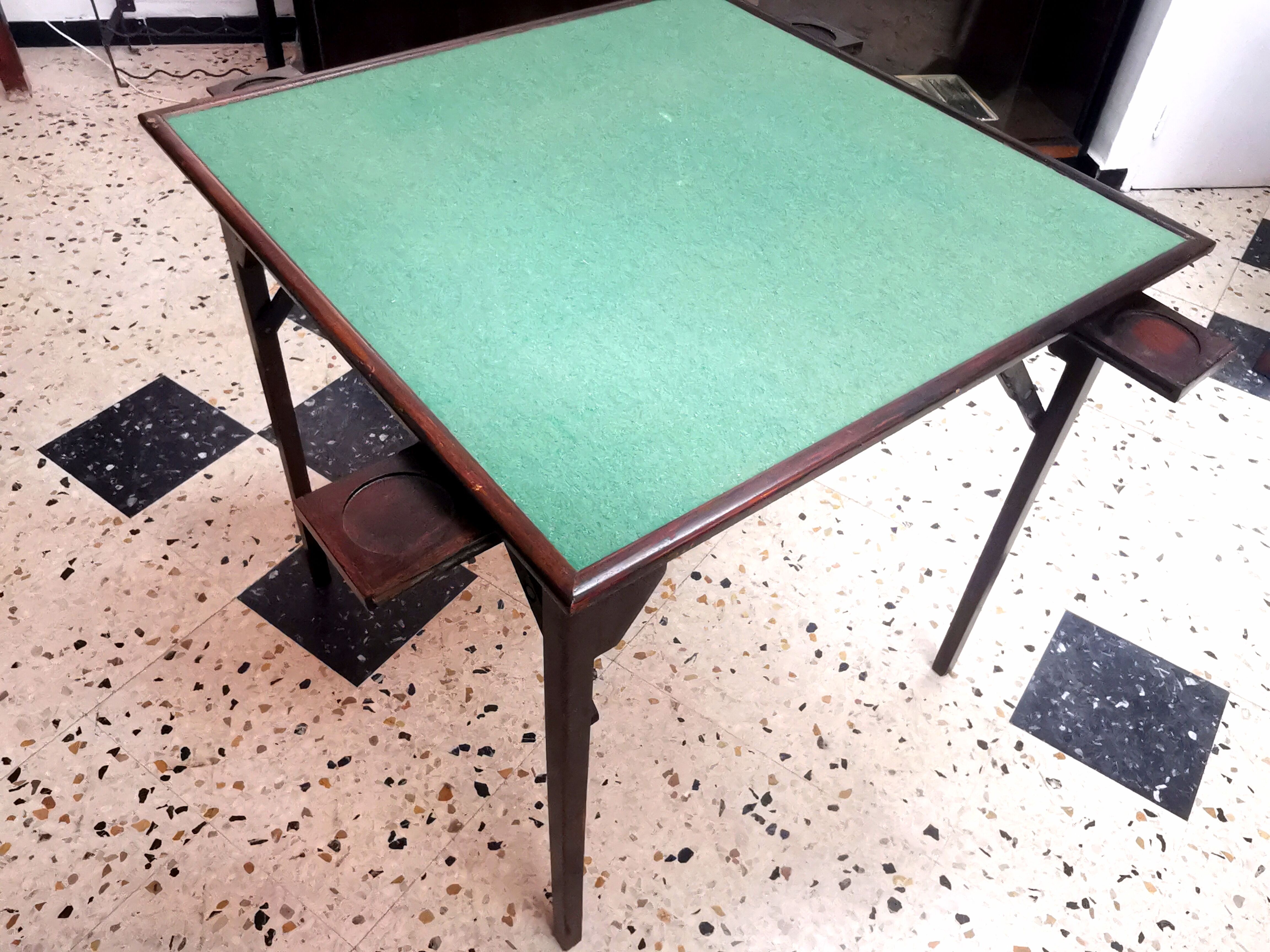 Old folding wooden gaming table