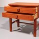 Vintage teak chest of drawers with leather handles by Fröseke Nybrofabrik