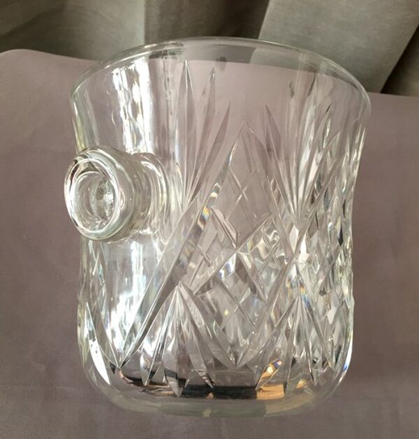 Seau a champagne en cristal de st louis modele chantilly