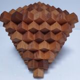 3D design wooden bookends