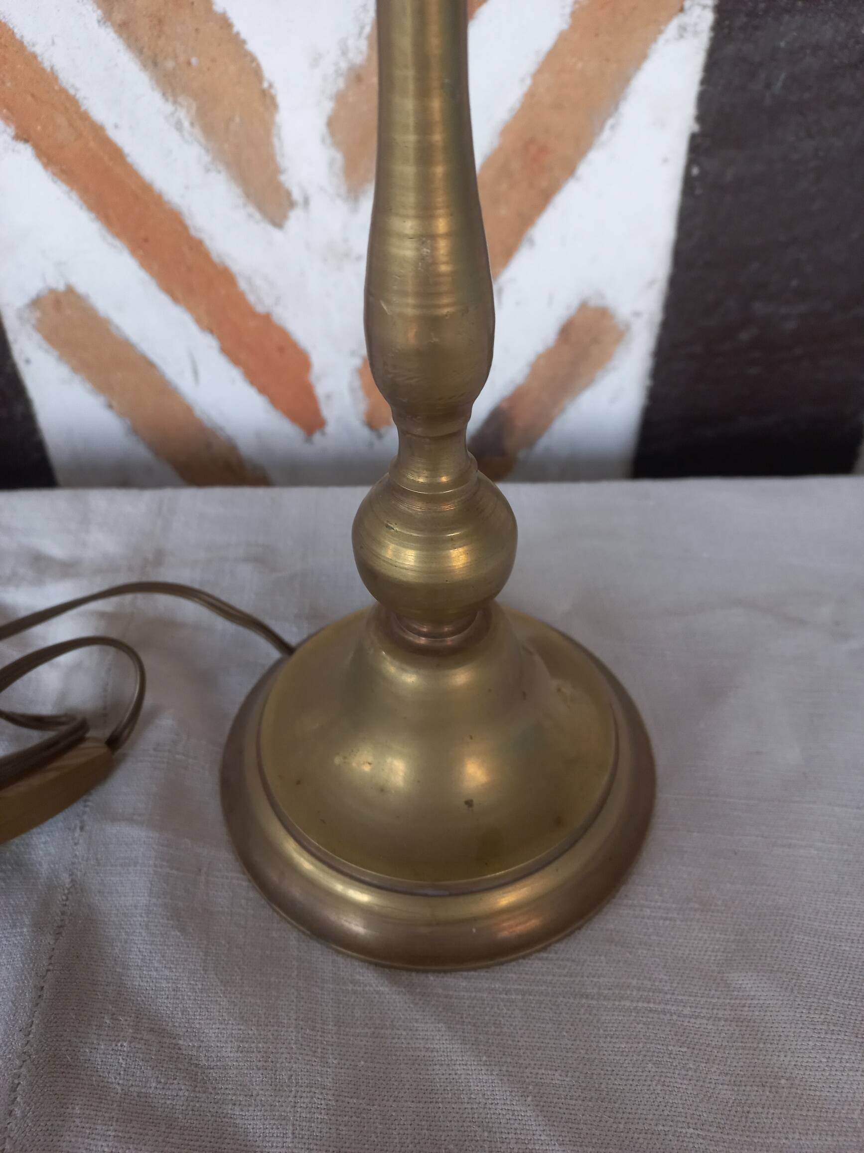 Solid brass lamp base
