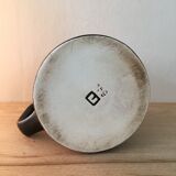 Beautiful sandstone teapot enamel brown and orange