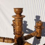 Large turned wooden candlestick