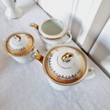 Lujoso Play para Café o Tee para respaldo en Porcelana Tharaud Limoges Modelo Austerlich