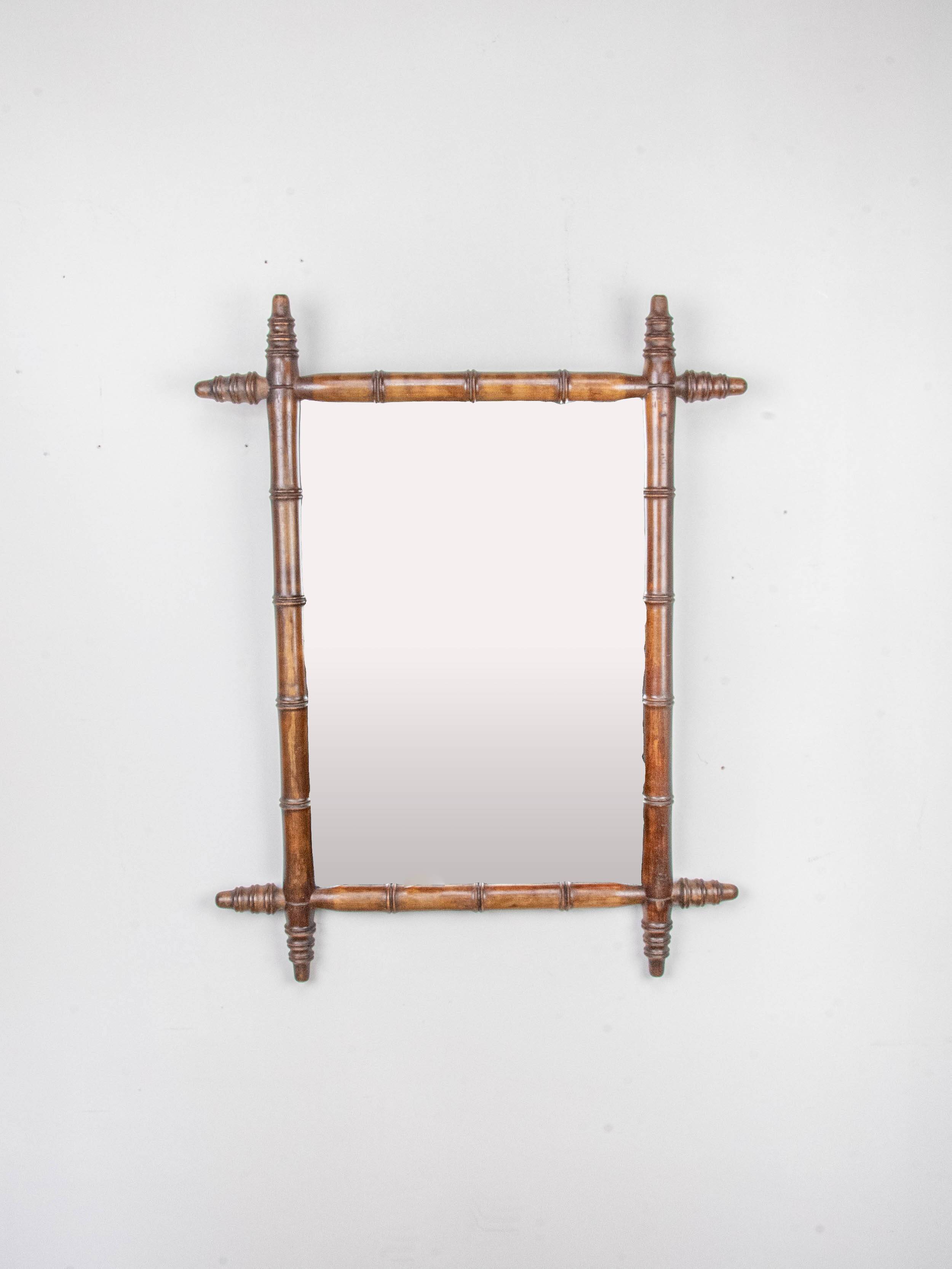 Bamboo style mirror