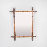 Bamboo style mirror