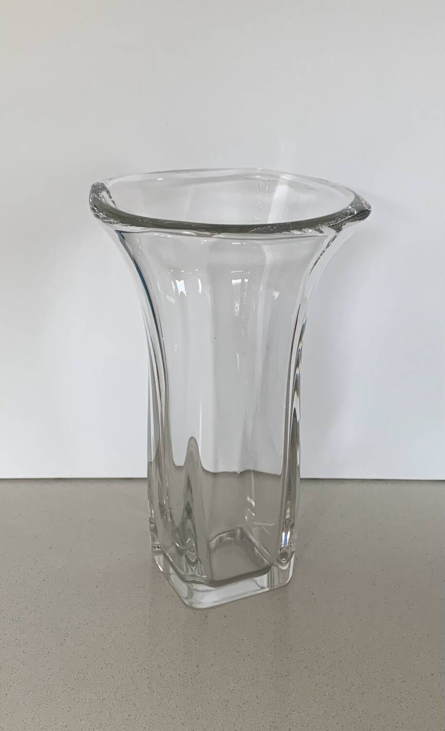 Large crystal vase