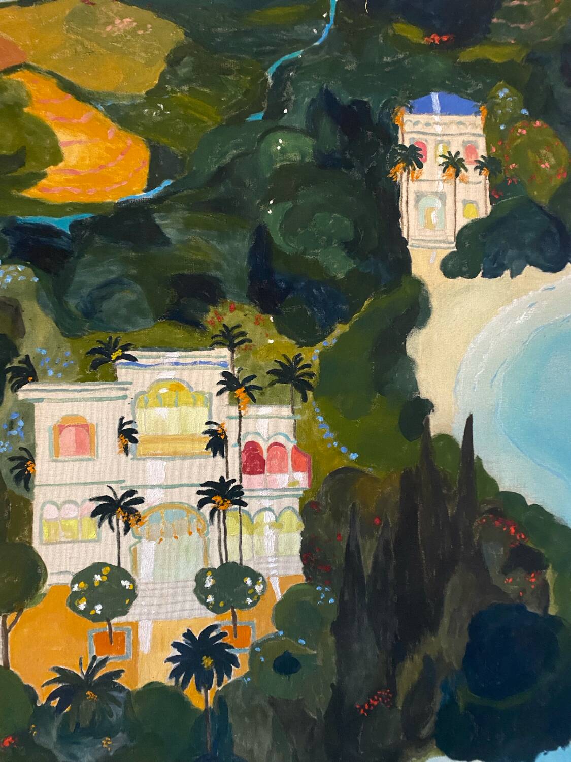 20th century villa landscape