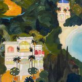 20th century villa landscape