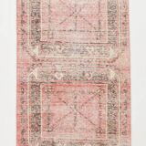 3x10 Turkish Pale Red & Pink Vintage Runner Rug, 83x313Cm