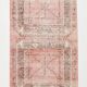 Tapis de couloir vintage turc rouge pâle et rose 3x10, 83x313 cm