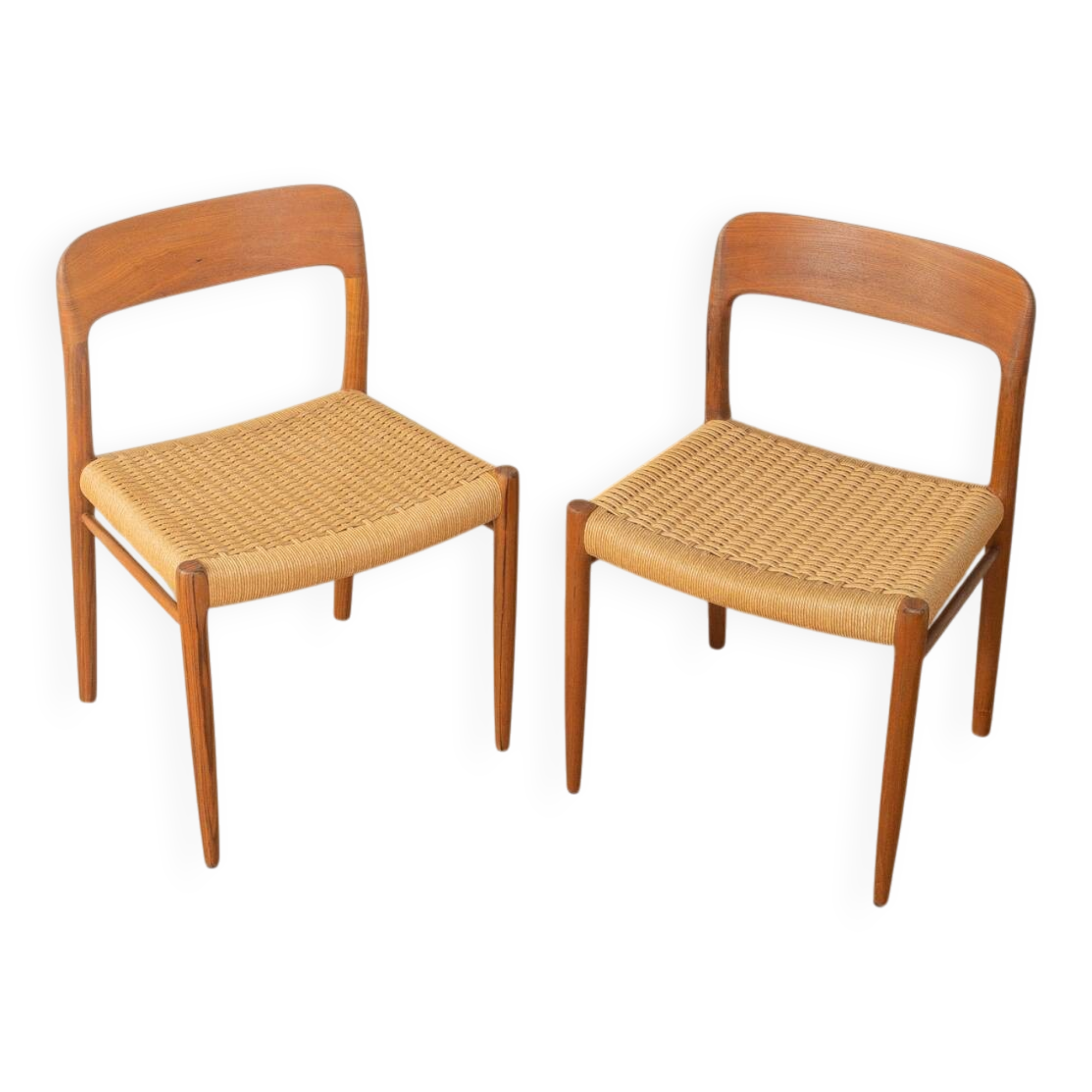 Model 75 dining chair set by Niels O. Møller, 1950s