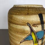Pottery fat lava multicolor 546-40 vase made by Scheurich, 1960s