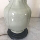 Lampe en céramique vintage vert céladon