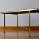 Italian green marble and brass coffee table 1950