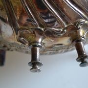 Art Nouveau teapot or samovar in silver-plated metal by goldsmith Victor Saglier
